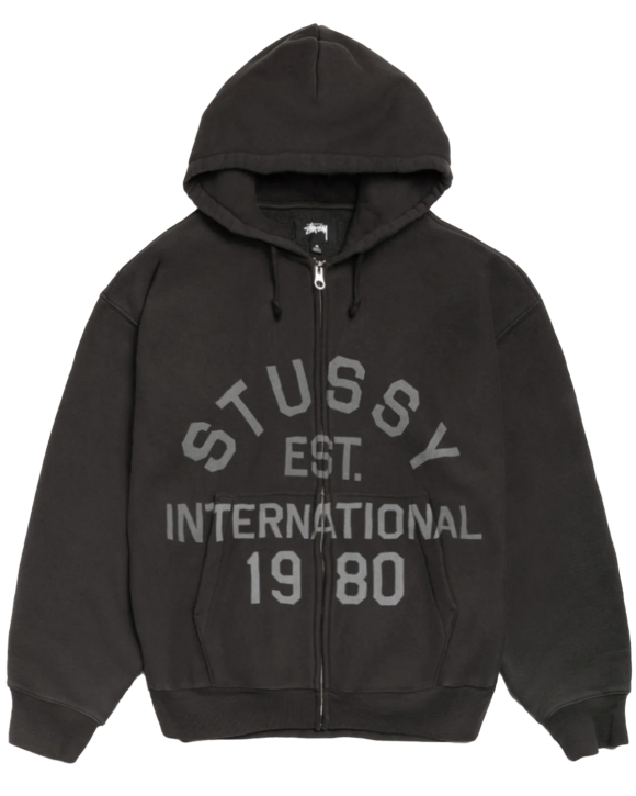 Stüssy - Stussy Est Printed Zip Hood Stüssy - Stussy Est Printed Zip Hood