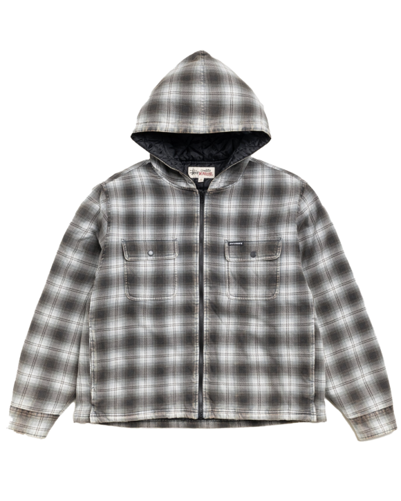 Stüssy - Zip Hooded Plaid Shirt